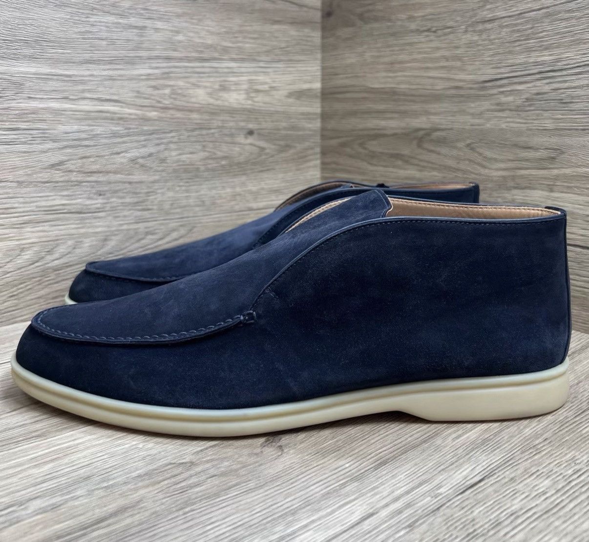 Loro Piana Loro Piana Open Walk Blue Mid-top Loafers J41 Size US 12 / EU 45 - 1 Thumbnail