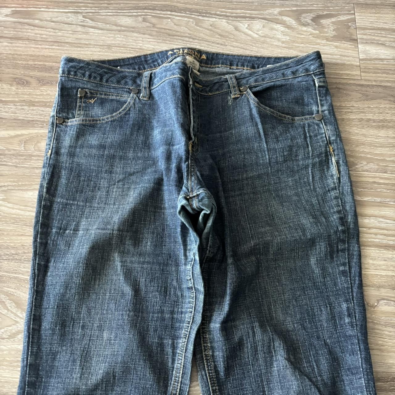 Japanese Brand Crazy Vintage Y2K/2000s Grunge Dark Wash Flared Denim Jeans! 36x28 Size US 36 / EU 52 - 5 Thumbnail