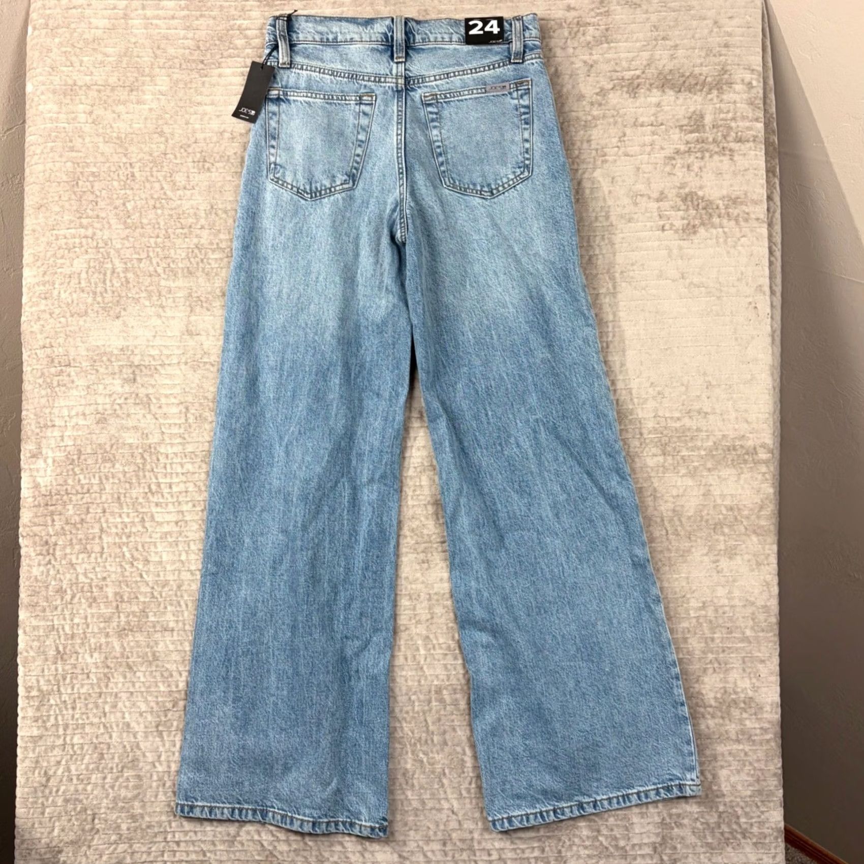 Vintage Joes Jeans Hanoi Low Rise Wide Leg Jeans Light Wash Blue Denim 24 NWT Women Wide-Leg 5-Pocket Zip Button Inseam 31"} Size 42" / US 20 - 2 Thumbnail