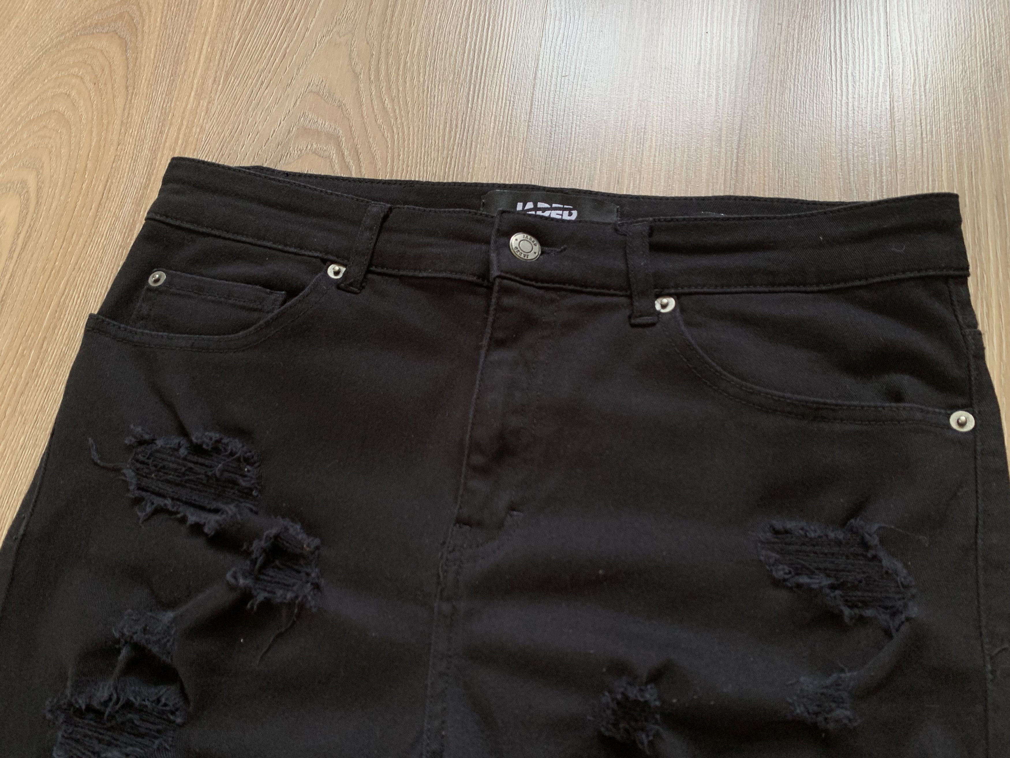 Jaded London Jaded London Super Skinny Fit Distressed Black Jeans Size US 34 / EU 50 - 4 Thumbnail
