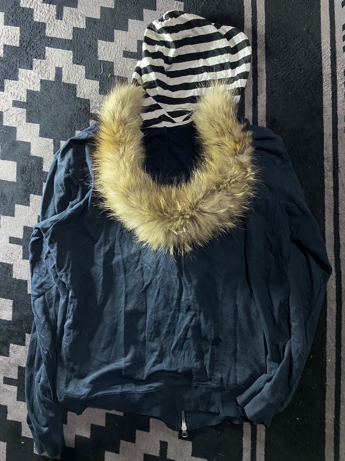 If Six Was Nine × Japanese Brand × Le Grande Bleu (L.G.B.) Crazy Time step faux fur double layers zip hoodie Size US L / EU 52-54 / 3 - 2 Thumbnail