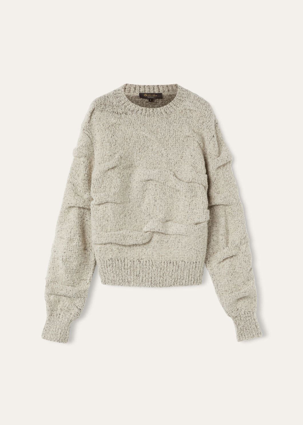 Loro Piana o1w1db10825 FAO2917 Alpe Faller Crewneck Sweater in Grey Size L / US 10 / IT 46 - 1 Thumbnail