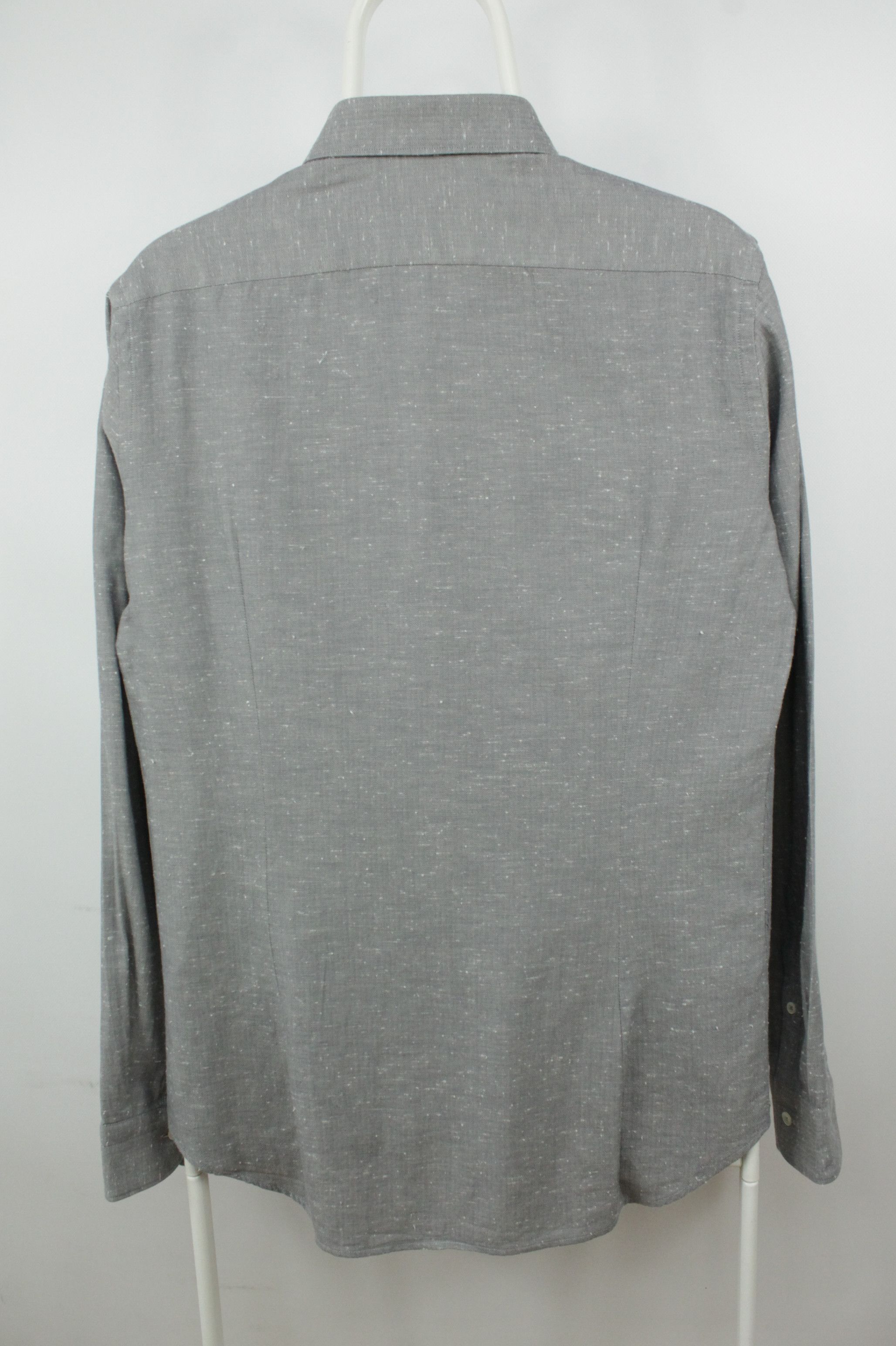 Other Caliban Gray Melange Cotton Dress Shirt Men's Size US M / EU 48-50 / 2 - 7 Thumbnail