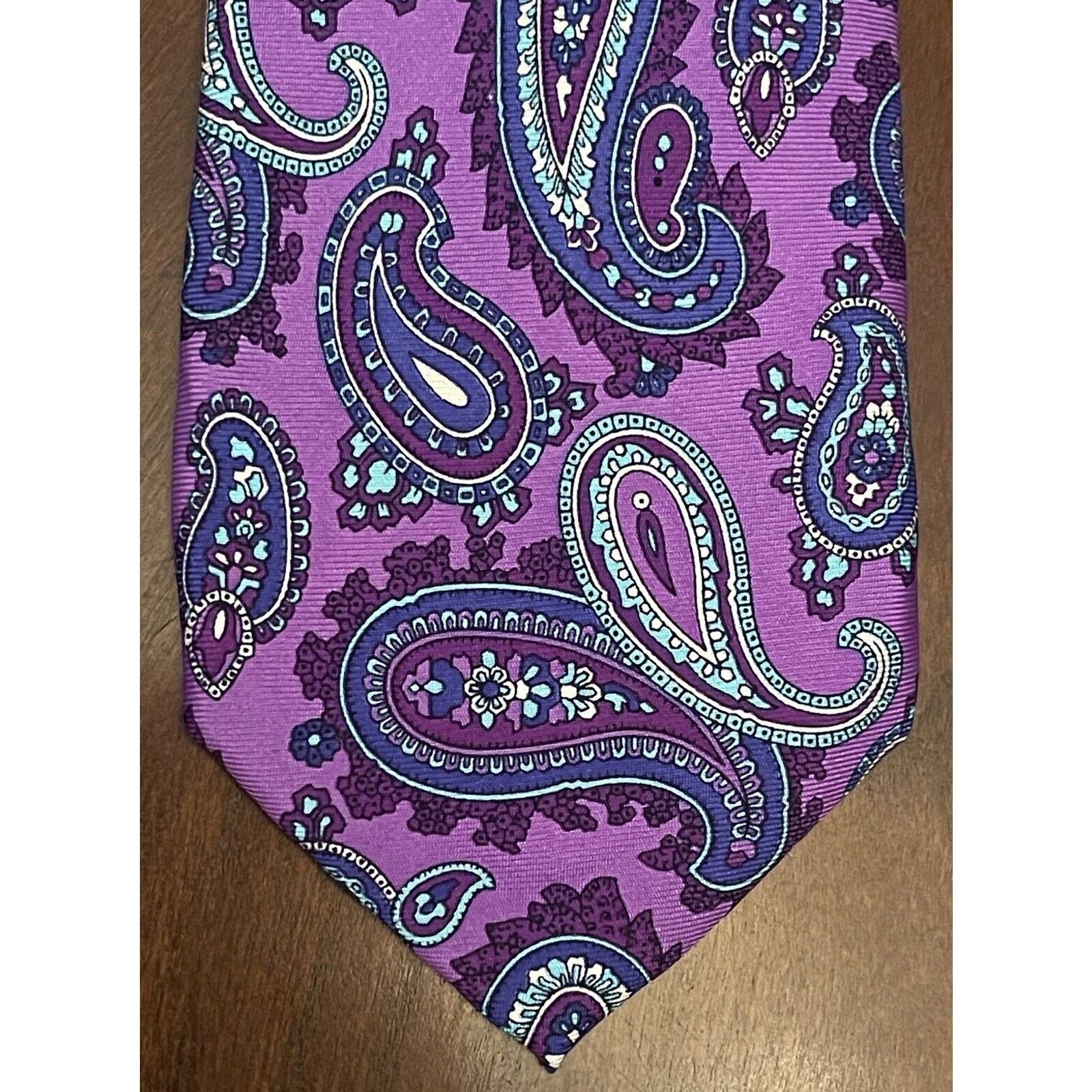 Chaps Chaps Purple Blue 100% Silk Men’s Neck Tie Made In China Size ONE SIZE - 1 Thumbnail