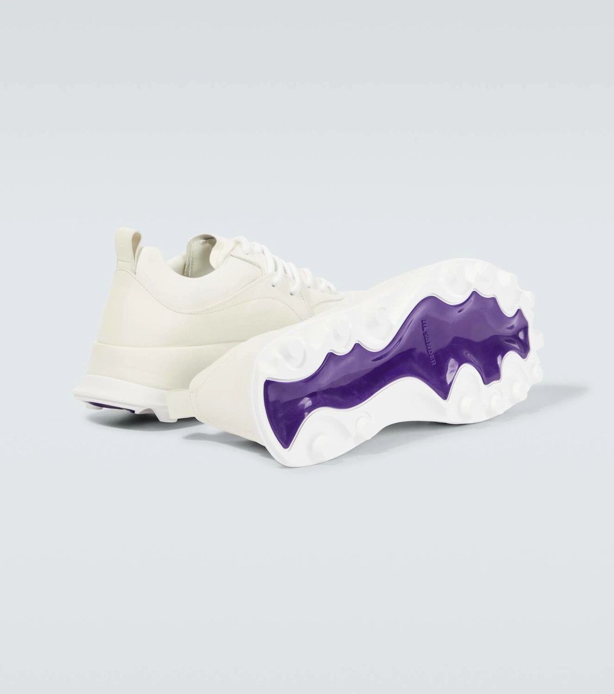 Jil Sander o1y1124 Low-Top Leather Sneakers in Porcelain Size US 9 / EU 42 - 5 Thumbnail