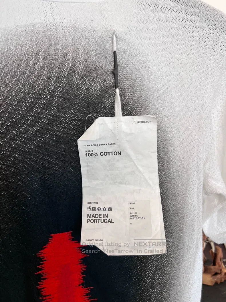 Boris Bidjan Saberi Cotton inkjet embroidery short-sleeved