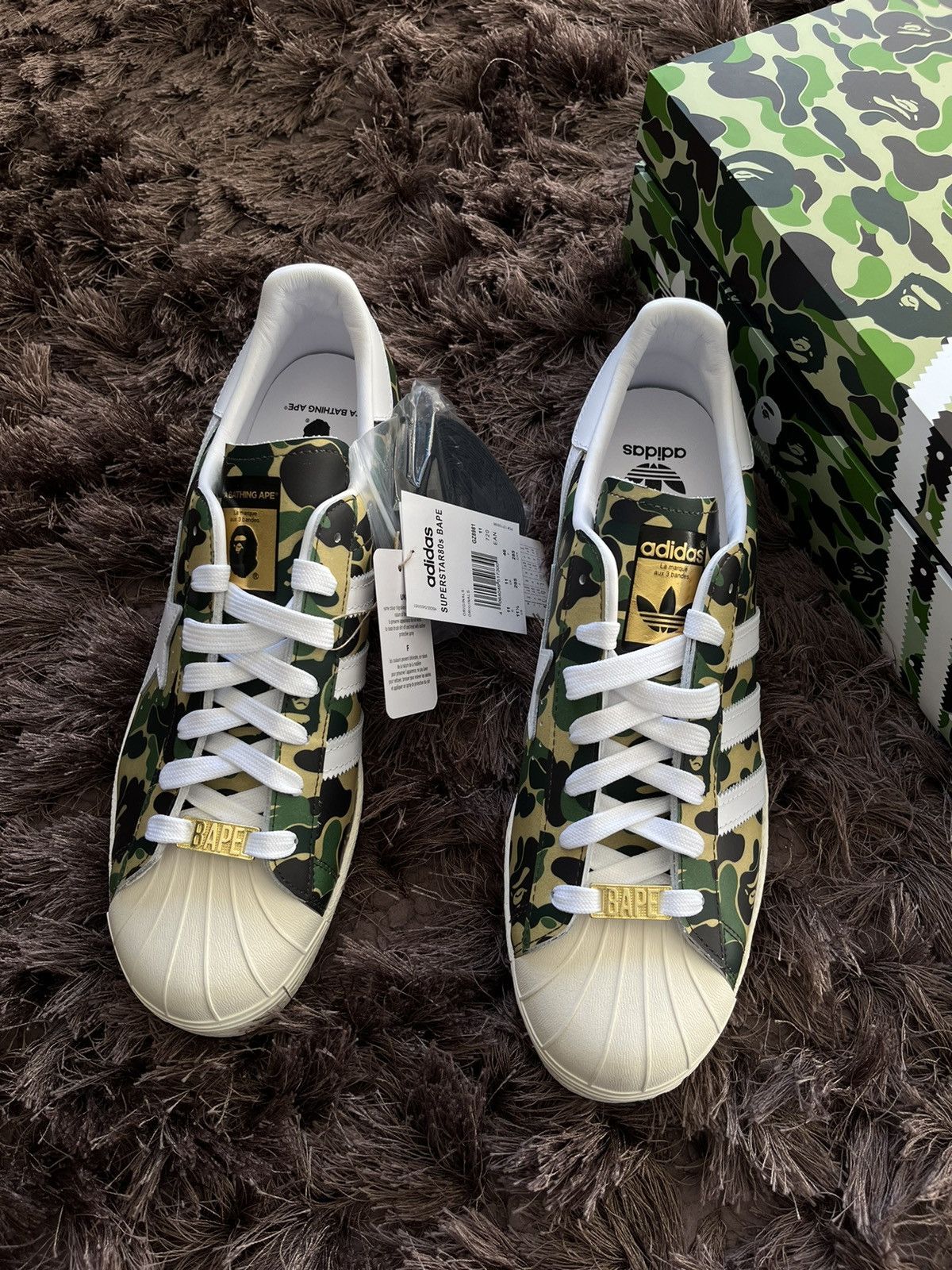 Adidas × Bape Adidas x Bape Superstar NEW 46 Size US 11.5 / EU 44-45 - 3 Thumbnail