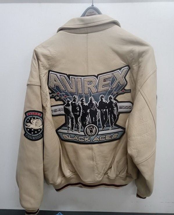 Avirex AVIREX leather jacket, Black Aces, vintage 90s hip hop XXXL Size US XXL / EU 58 / 5 - 1 Thumbnail