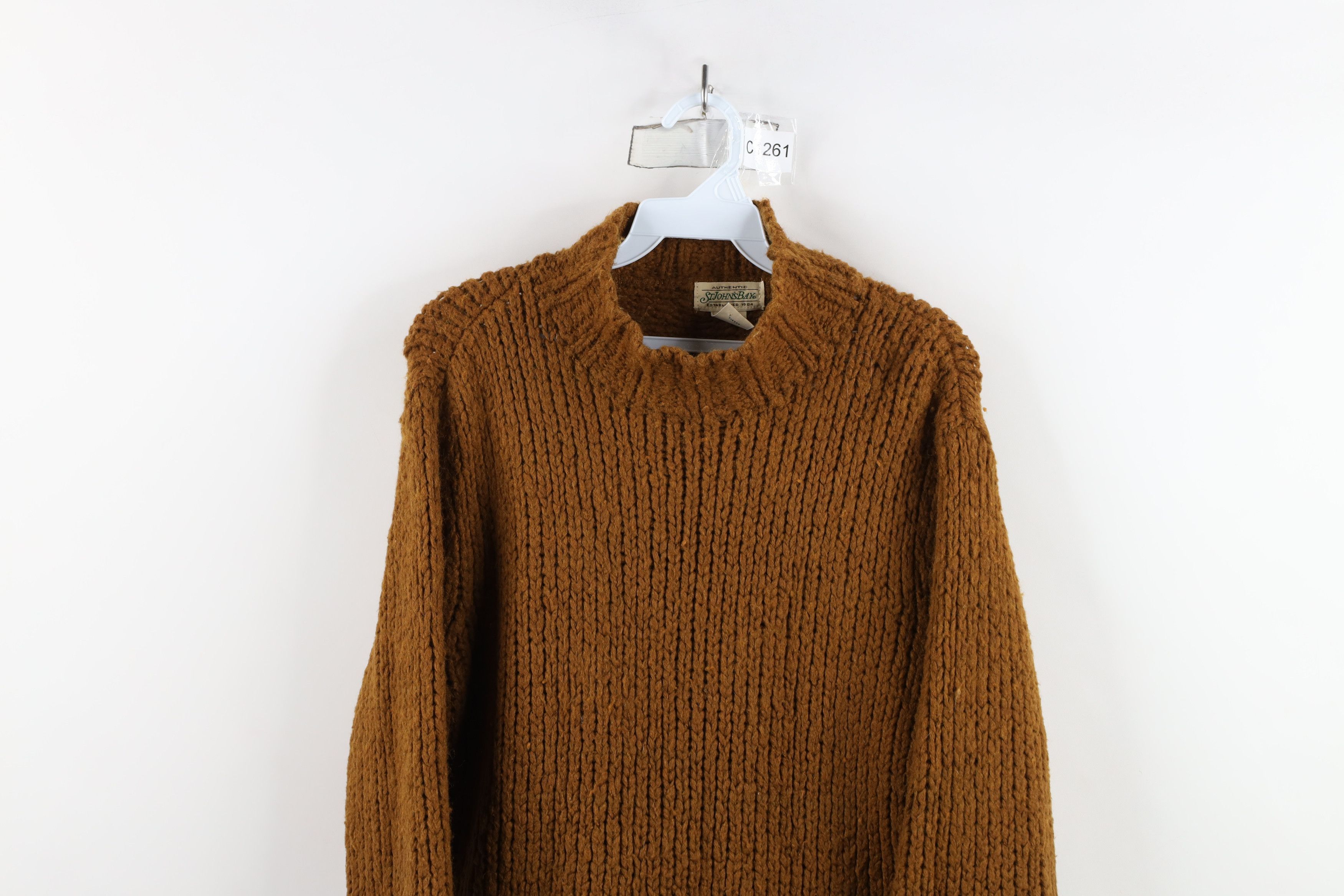 Vintage Vintage 90s Streetwear Blend Ribbed Knit Mock Neck Sweater Size L / US 10 / IT 46 - 2 Thumbnail