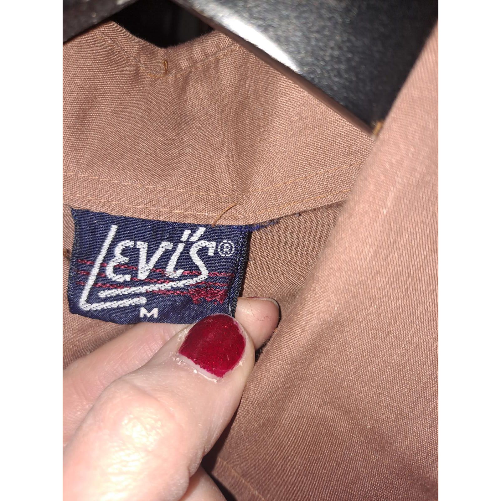 Levi's Vintage Levi's Snap Up Brown Shirt with White Accents SIze M Size US M / EU 48-50 / 2 - 3 Thumbnail