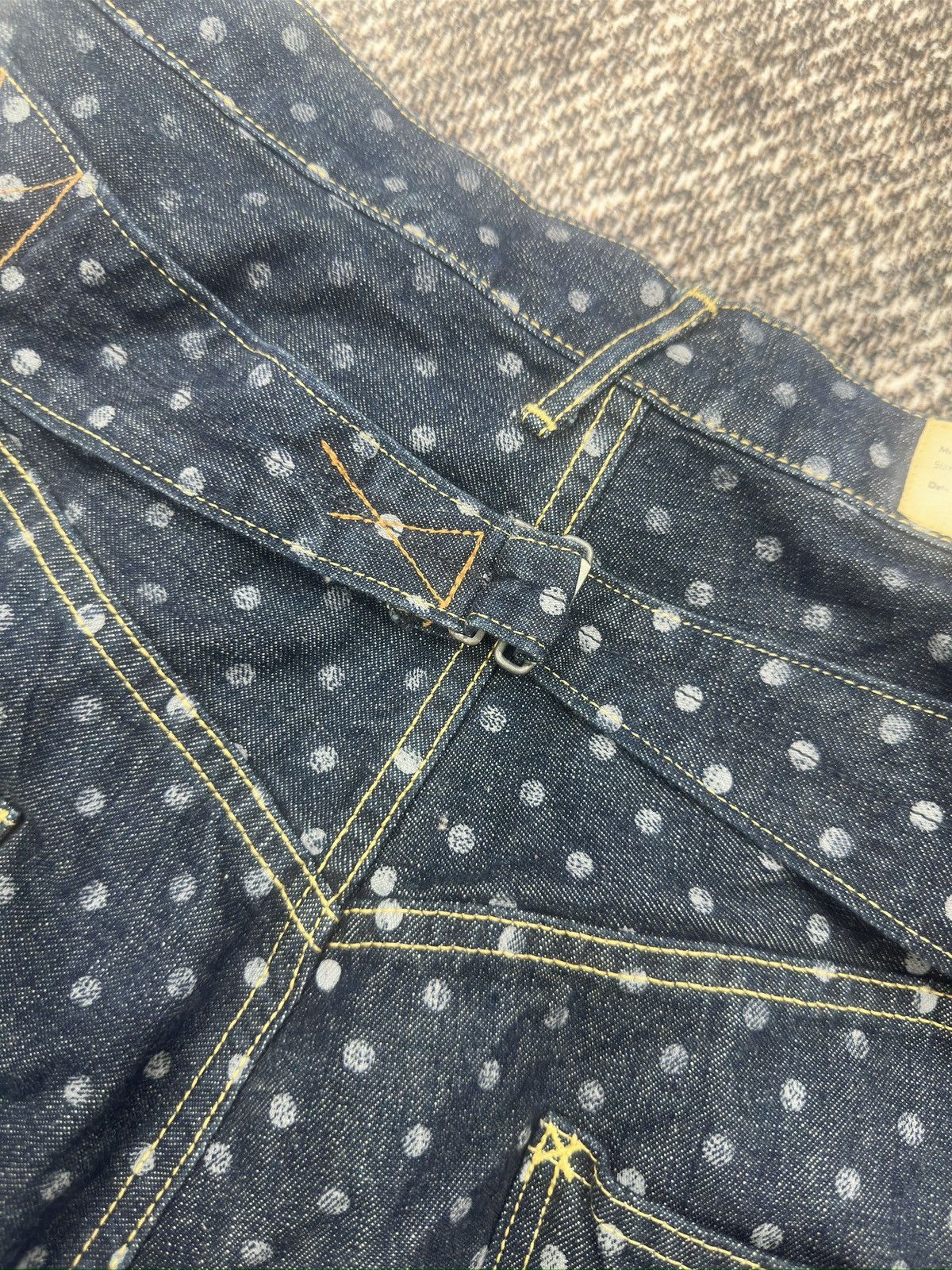 If Six Was Nine × Kapital × Kapital Kountry Polkadot Cropped Denim Pant By Kapital Size US 29 - 10 Thumbnail