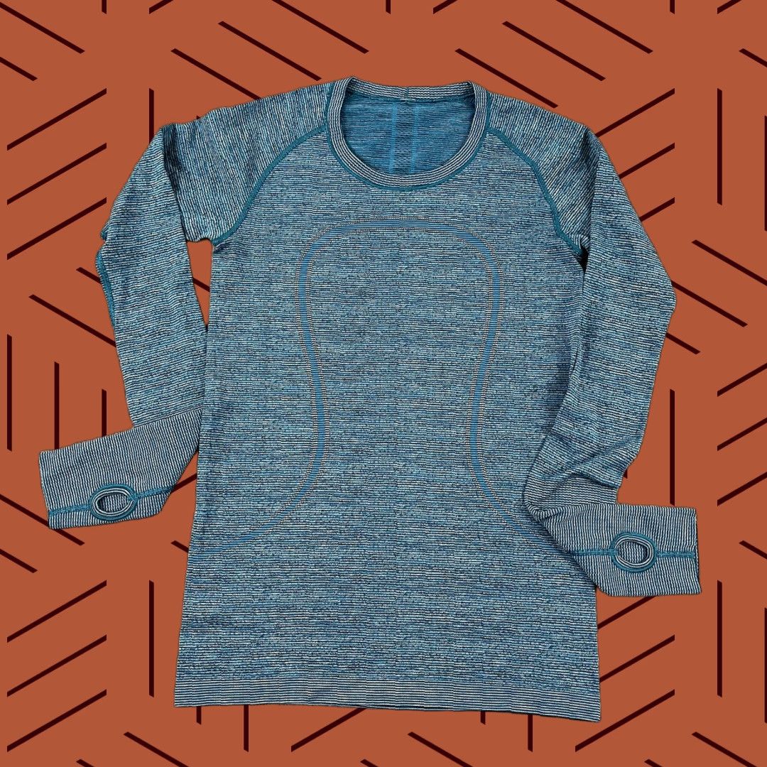 Lululemon LULULEMON Shirt Womens Size 8 Blue Swiftly Tech Tee Long Sleeve Yoga Gym Running - Casual Sports Womens Size M / US 6-8 / IT 42-44 - 1 Thumbnail
