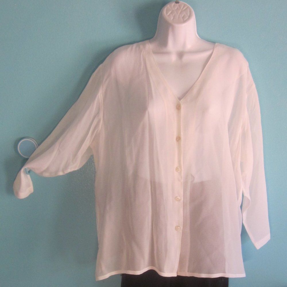 Vintage Zashi Sheer Top Size XL NWT Size XL / US 12-14 / IT 48-50 - 5 Thumbnail