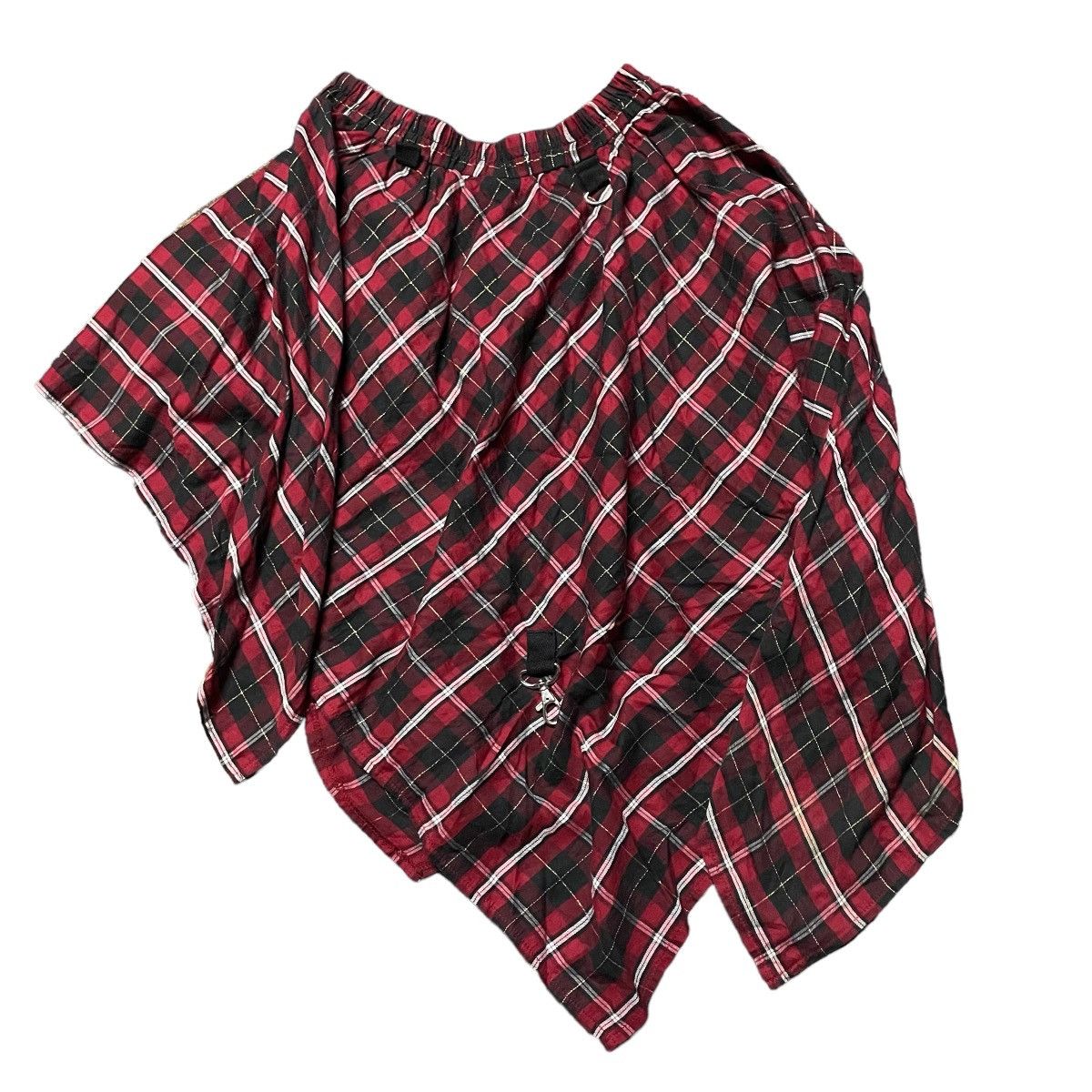 Japanese Brand × Seditionaries 💥Archive💥- PUTUMAYO Plaid Red Tartan Asymmectrical Skirt Size 28" / US 6 / IT 42 - 2 Thumbnail