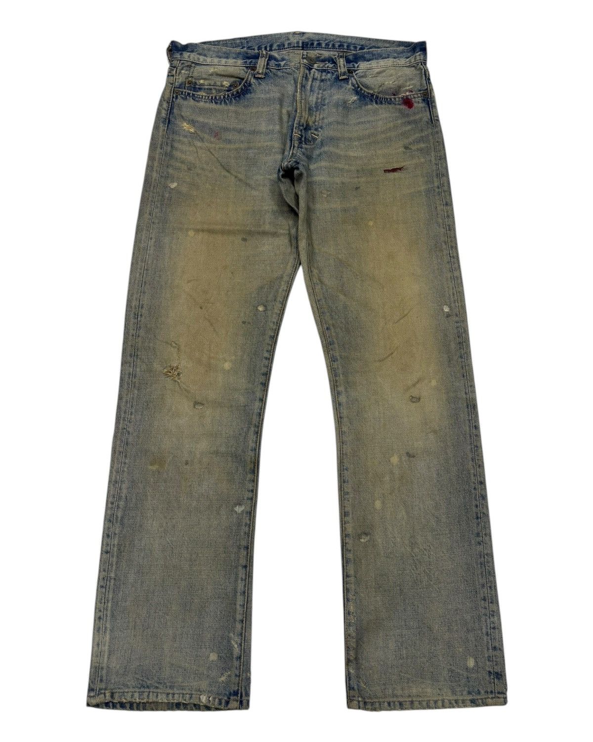 Kapital RUSTY SLANG FROM CHAOS DISTRESS DENIM UNDERCOVER DESIGN JEAN Size US 32 / EU 48 - 2 Thumbnail