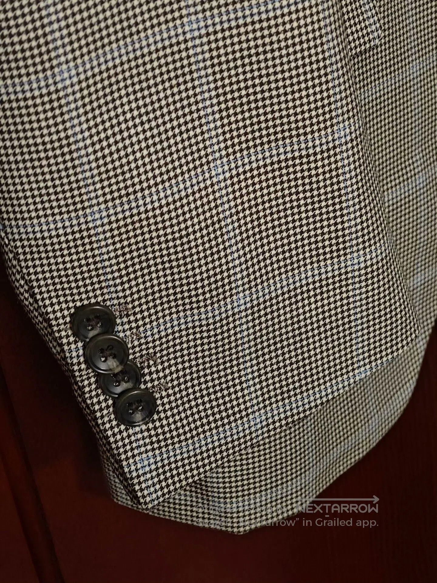 Angelo Nardelli Italian Angelico Wool Blazer with Check Pattern. Size US S / EU 44-46 / 1 - 4 Thumbnail