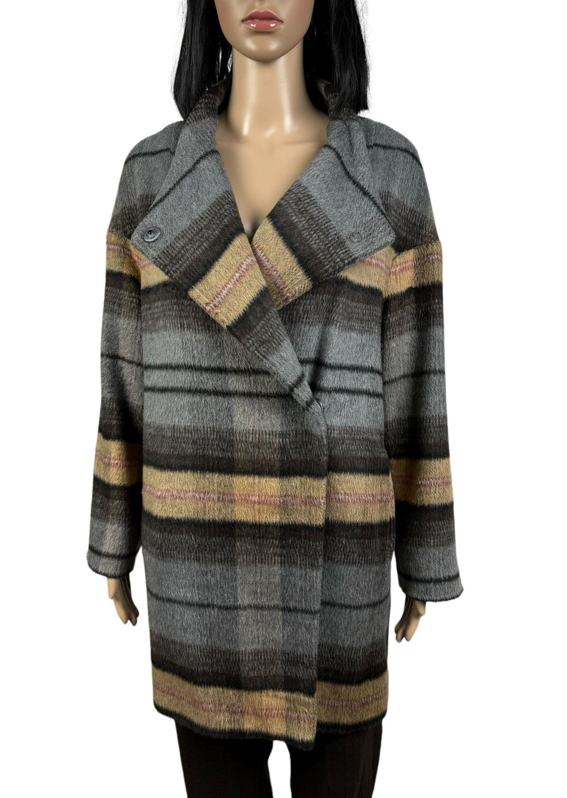 Marella Marella Check Plaid Wool-Viscose-Acrylic Coat size IT40 US4 Size S / US 4 / IT 40 - 3 Thumbnail