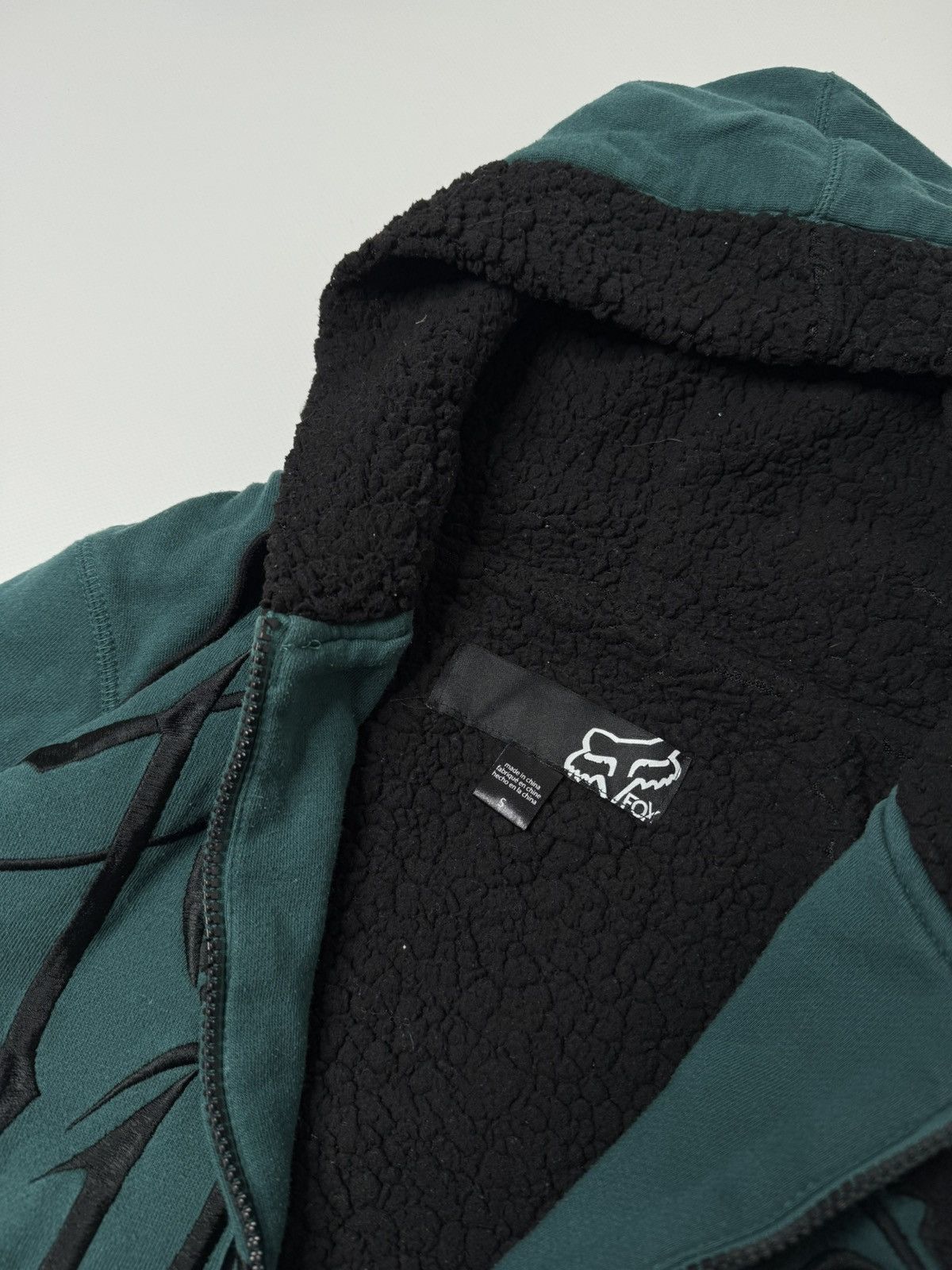 Fox Racing Vintage Fox Racing sherpa zip up hoodie swag avant garde 00s Size S / US 4 / IT 40 - 3 Thumbnail