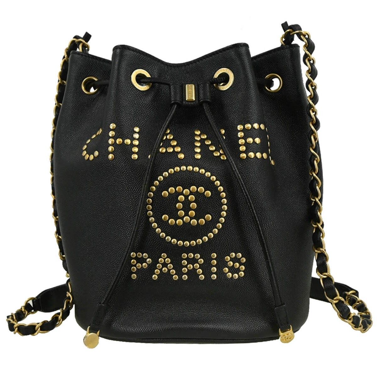 Chanel Chanel Deauville Drawstring Bucket Bag Studded Caviar Size ONE SIZE - 1 Thumbnail