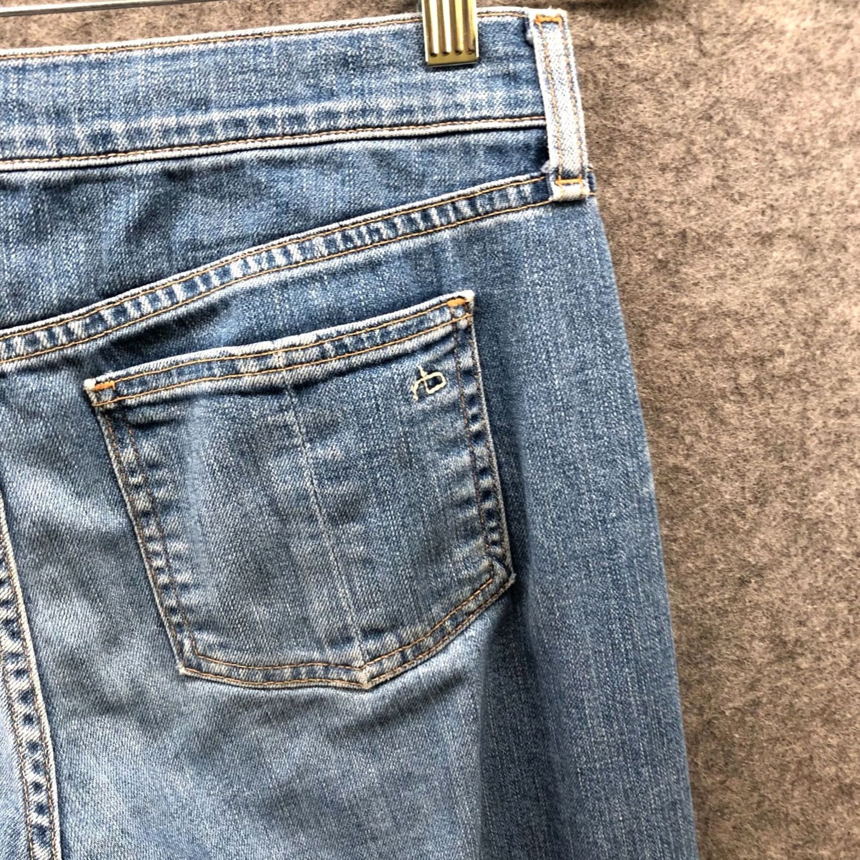 Rag & Bone rag & bone Skinny Jean in Nelly Womens 25 Blue Light Wash Low Rise Jeans Women 25 Blue Size 42" / US 20 - 6 Thumbnail