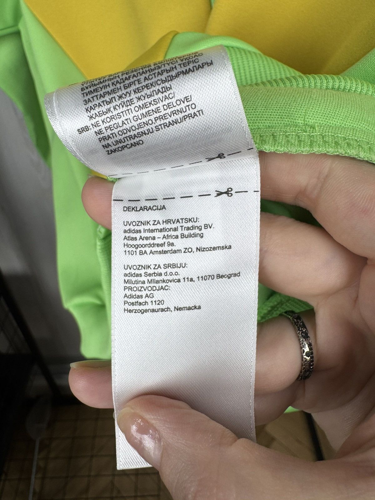 Adidas Adidas x Lotta Volkova Green Yellow Podium Track Top Jacket Size M / US 6-8 / IT 42-44 - 13 Thumbnail
