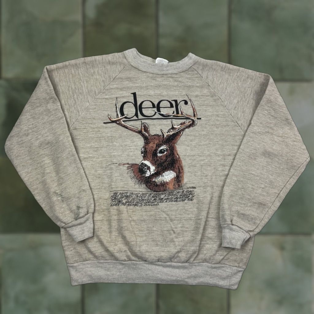 Vintage VINTAGE Sportsman Sweatshirt Shirt Adult L Brown Nature Animals 80s Mens Size US L / EU 52-54 / 3 - 1 Thumbnail