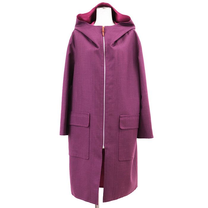 Hermes Hermes Hermes Cashmere Wool Silk Coat Textile Outerwear DUTY FREE for USA Size ONE SIZE - 1 Thumbnail