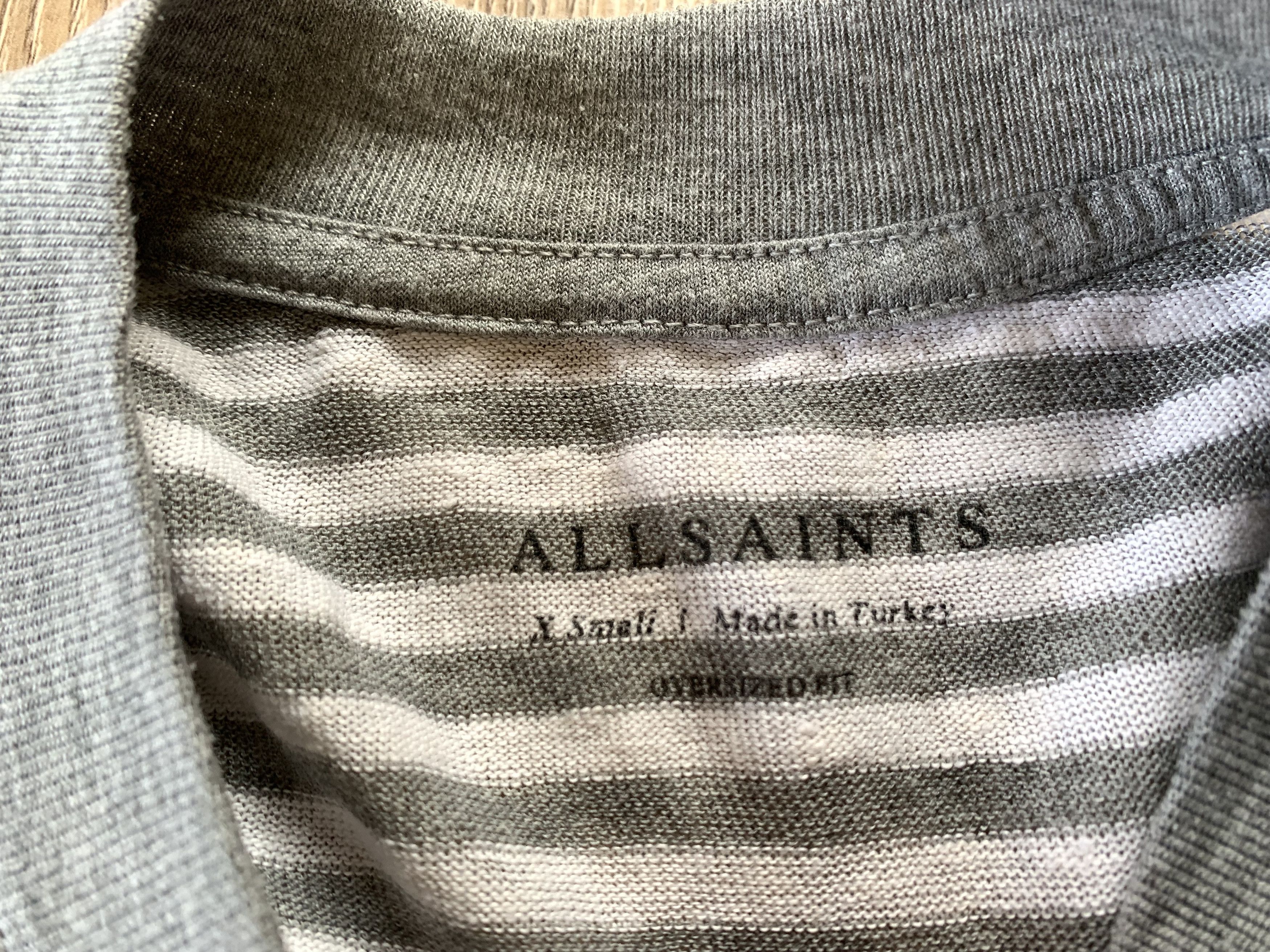 Allsaints Allsaints Oversized Stripe Cotton T-Shirt Size US XL / EU 56 / 4 - 5 Thumbnail