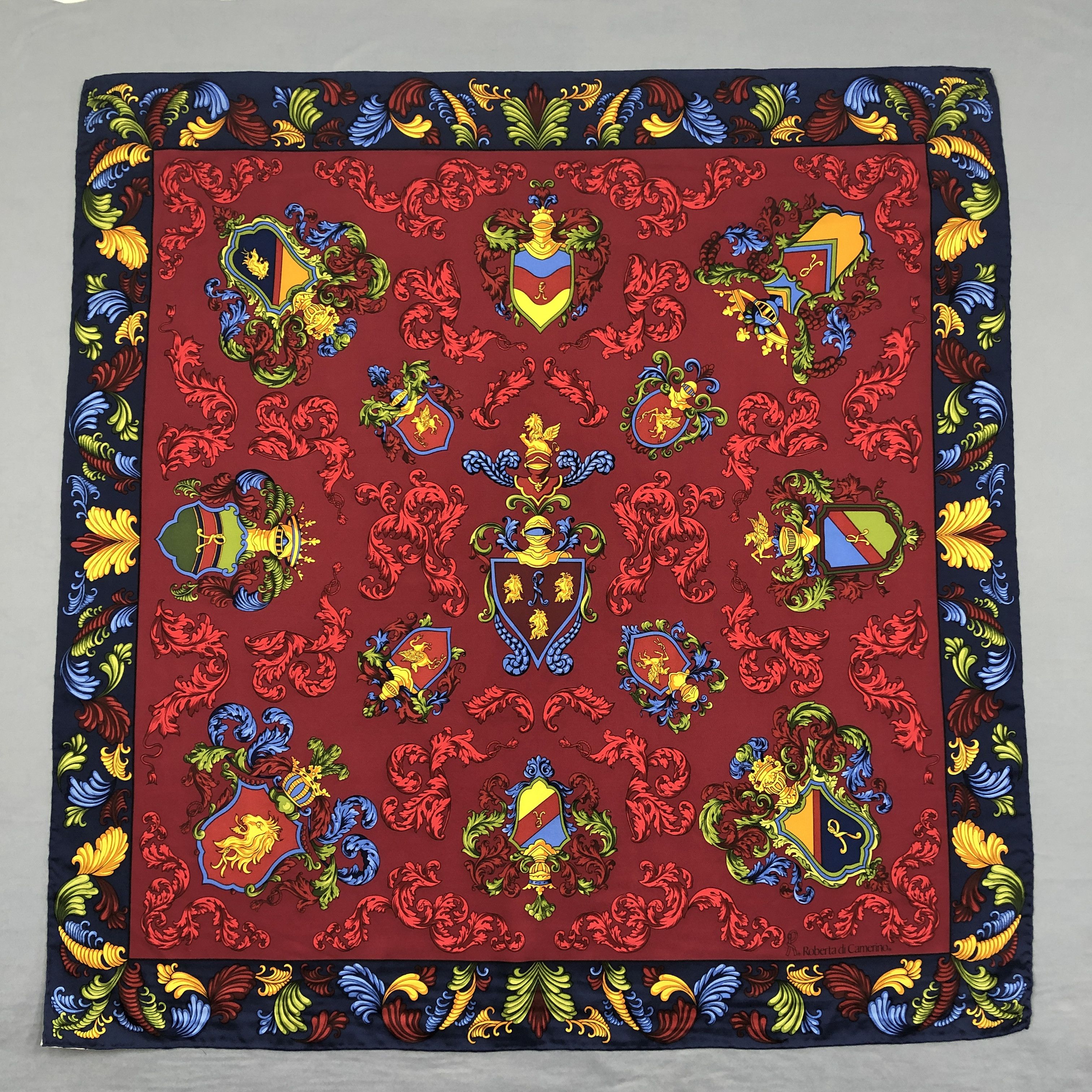 Roberta di Camerino × Vintage Vintage Roberta di Camerino SILK Scarf Twill Stole Wraps Size ONE SIZE - 1 Thumbnail