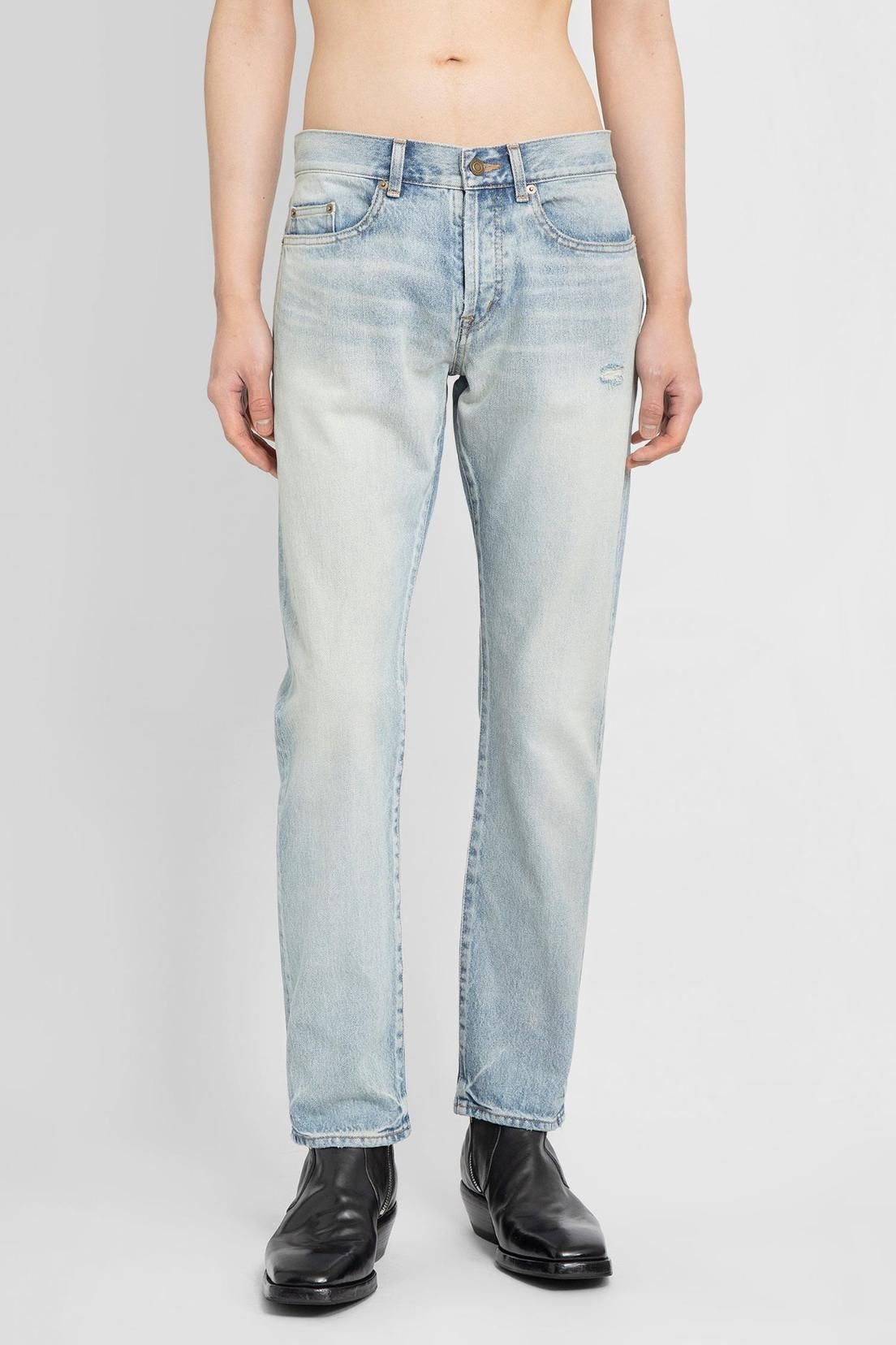 image of Saint Laurent Paris Saint Laurent Etienne Jeans - Washed Blue Denim, Men's (Size 36)