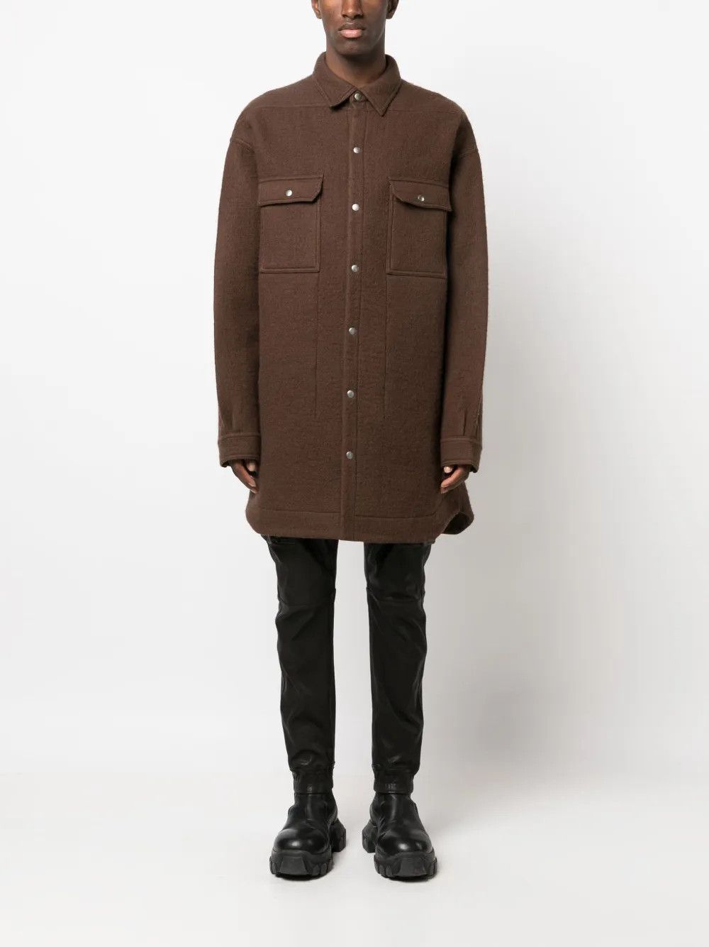 Rick Owens o1y0325 Coat in Dark Brown Size US M / EU 48-50 / 2 - 5 Thumbnail