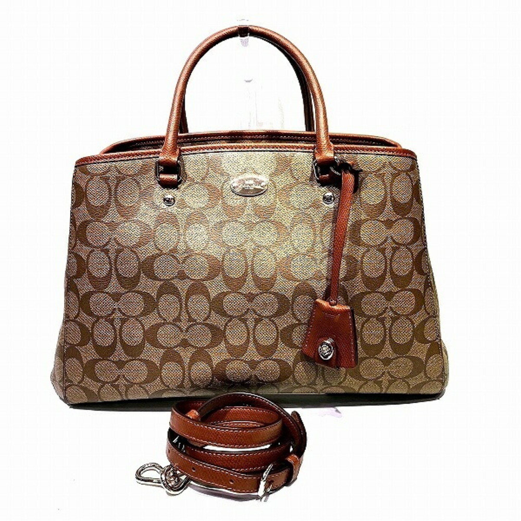 image of Coach Signature F36337 2Way Bag Handbag Shoulder Ladies, Women's