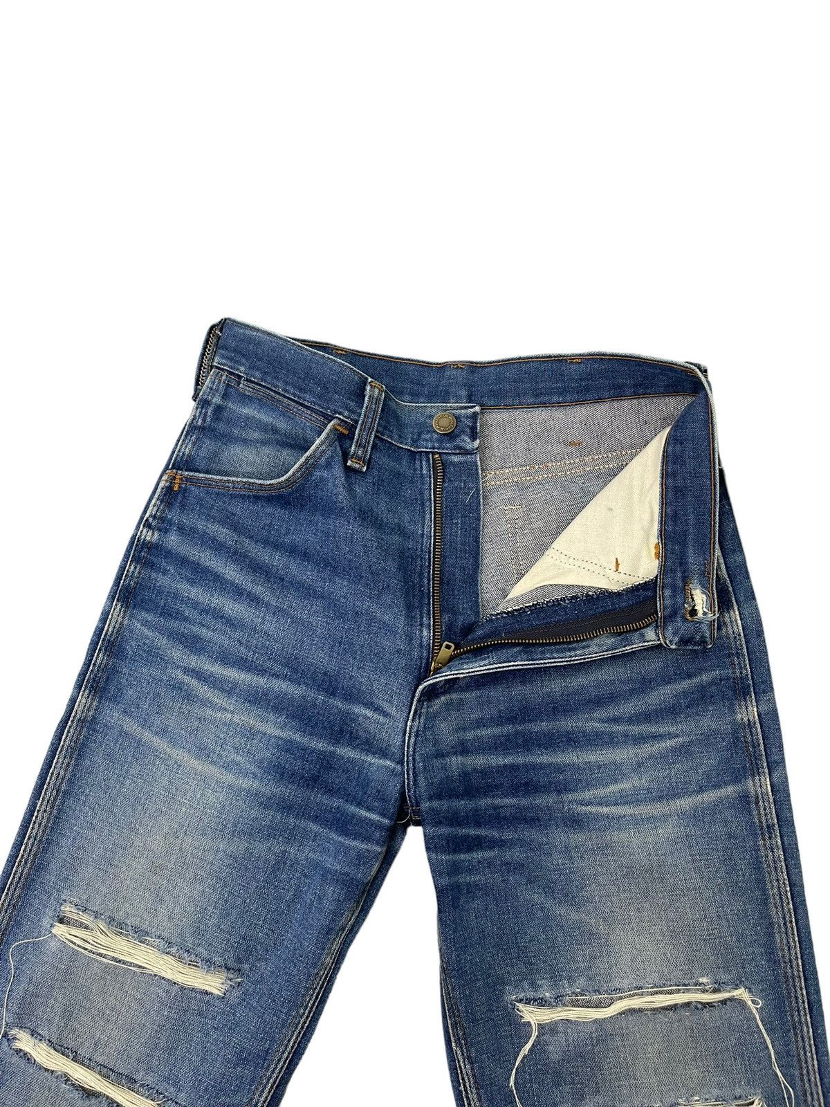 Wrangler Flare Jeans Vtg Wrangler USA Distress Boot Cut 7🟦5 Size US 28 / EU 44 - 10 Thumbnail