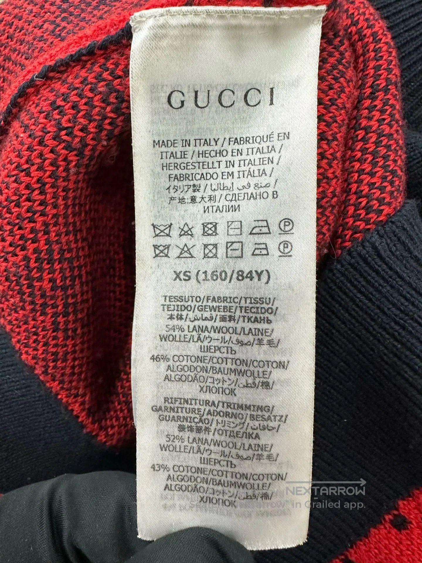 Gucci Guicci Red Double G Printed Logo Knit Cardigan| Size US XS / EU 42 / 0 - 5 Thumbnail