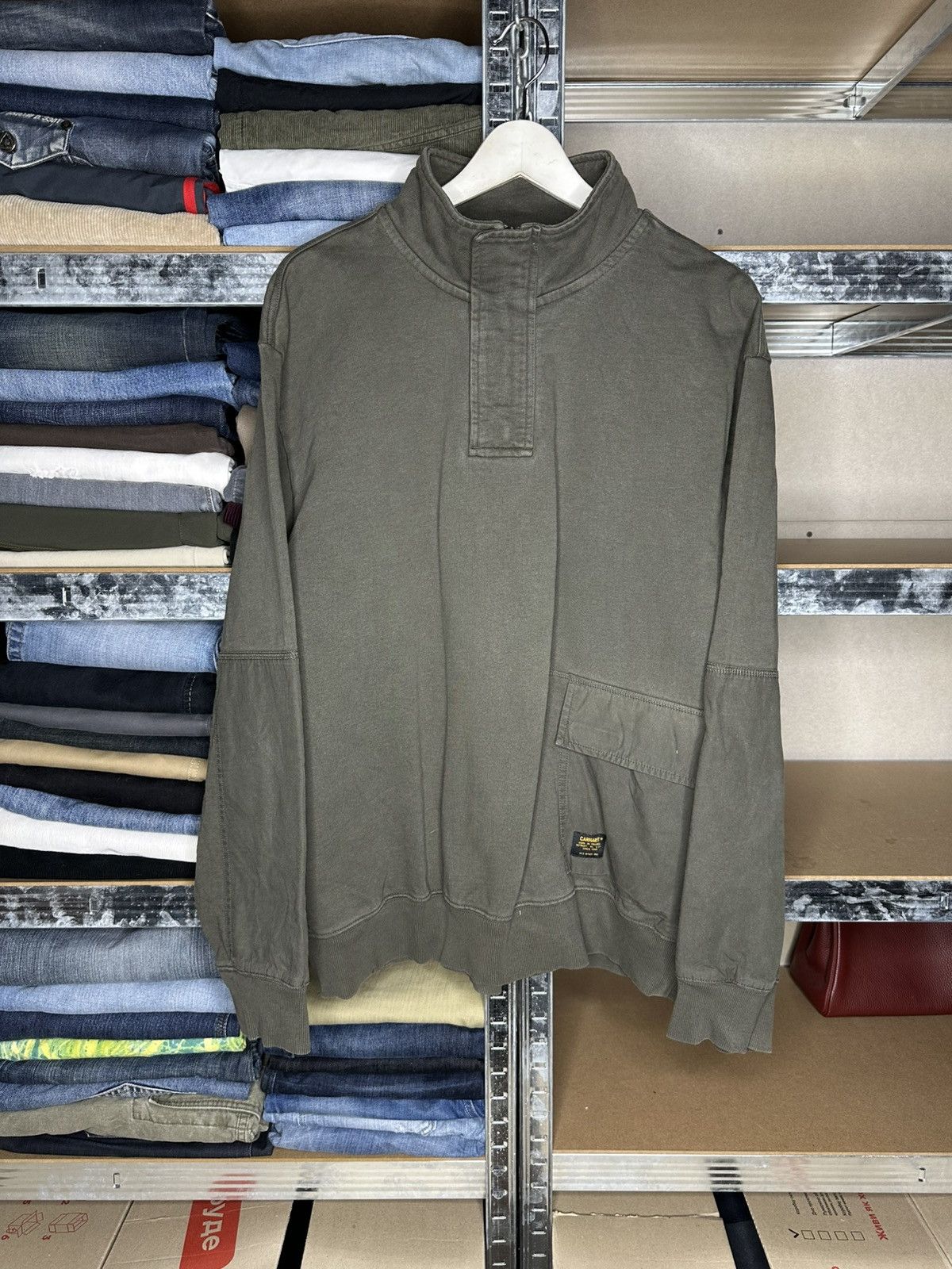 Carhartt Carhartt WIP Klicks Sweatshirt 1/4 Zip Utility Pocket XL Size US L / EU 52-54 / 3 - 1 Thumbnail
