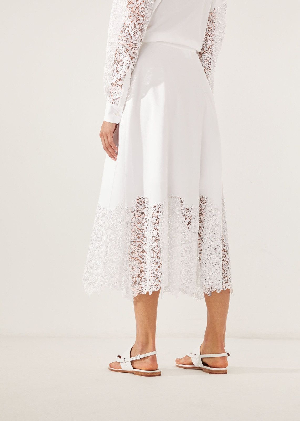 Loro Piana o1srvl11e0424 Skirt in White Size 34" / US 12 / IT 48 - 6 Thumbnail