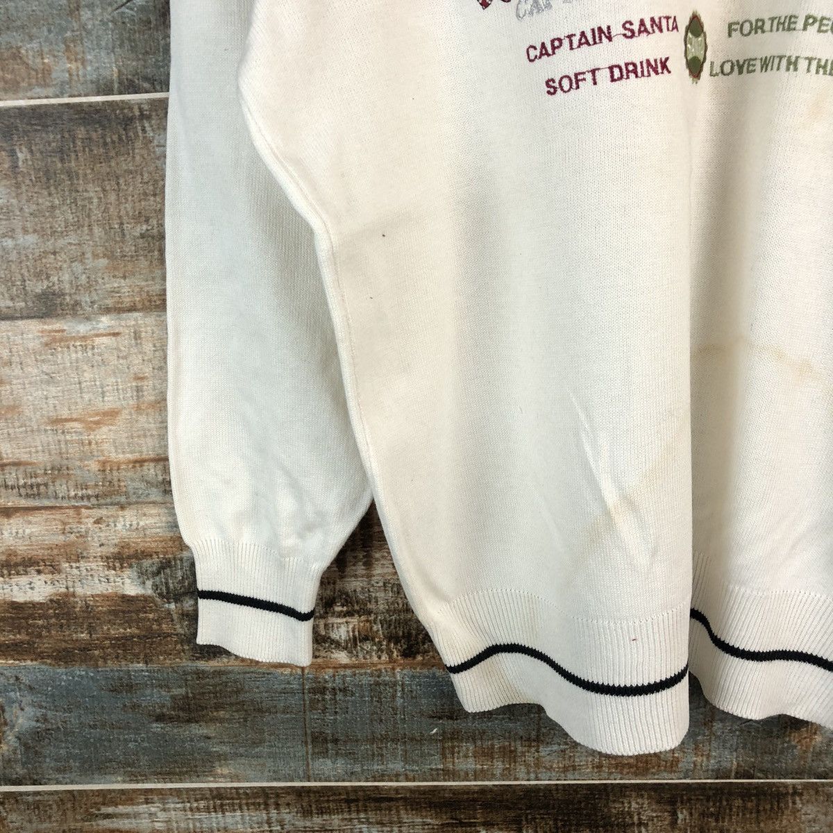 Captain Santors Captain Santa vintage White Sweatshirt #A1906 Size US M / EU 48-50 / 2 - 7 Thumbnail