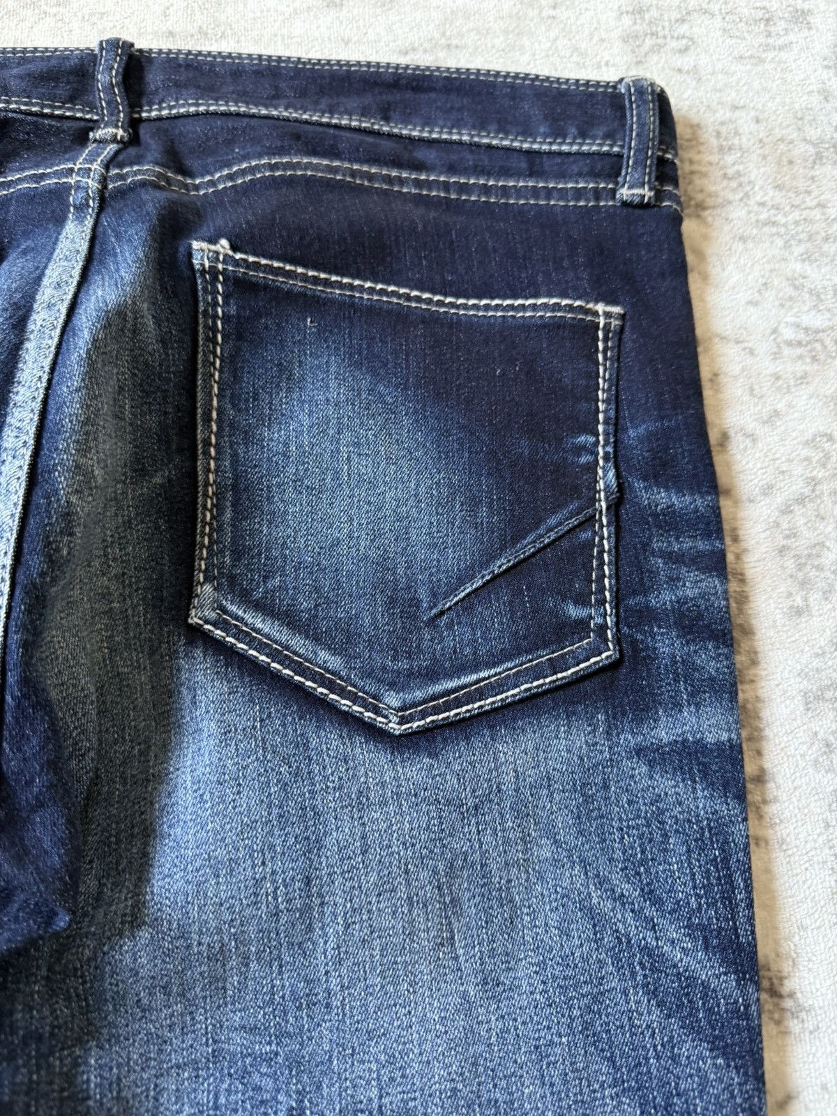 Japanese Brand Gostar De Fuga Shadow Fade Wash Whiskers Skinny Jeans Size US 29 - 19 Thumbnail