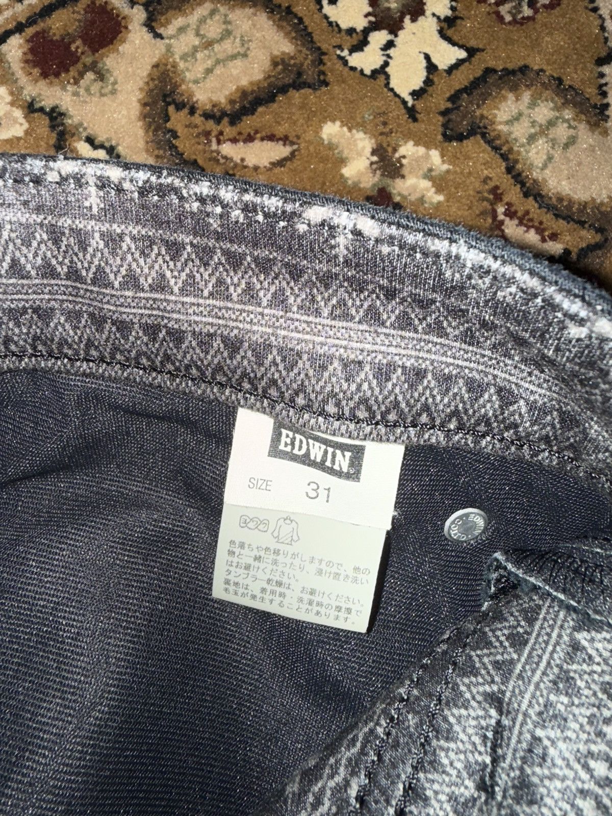 Edwin Edwin Wild Fire Denim Size 31 Fleece Lined Aztec Print Size US 31 - 7 Thumbnail