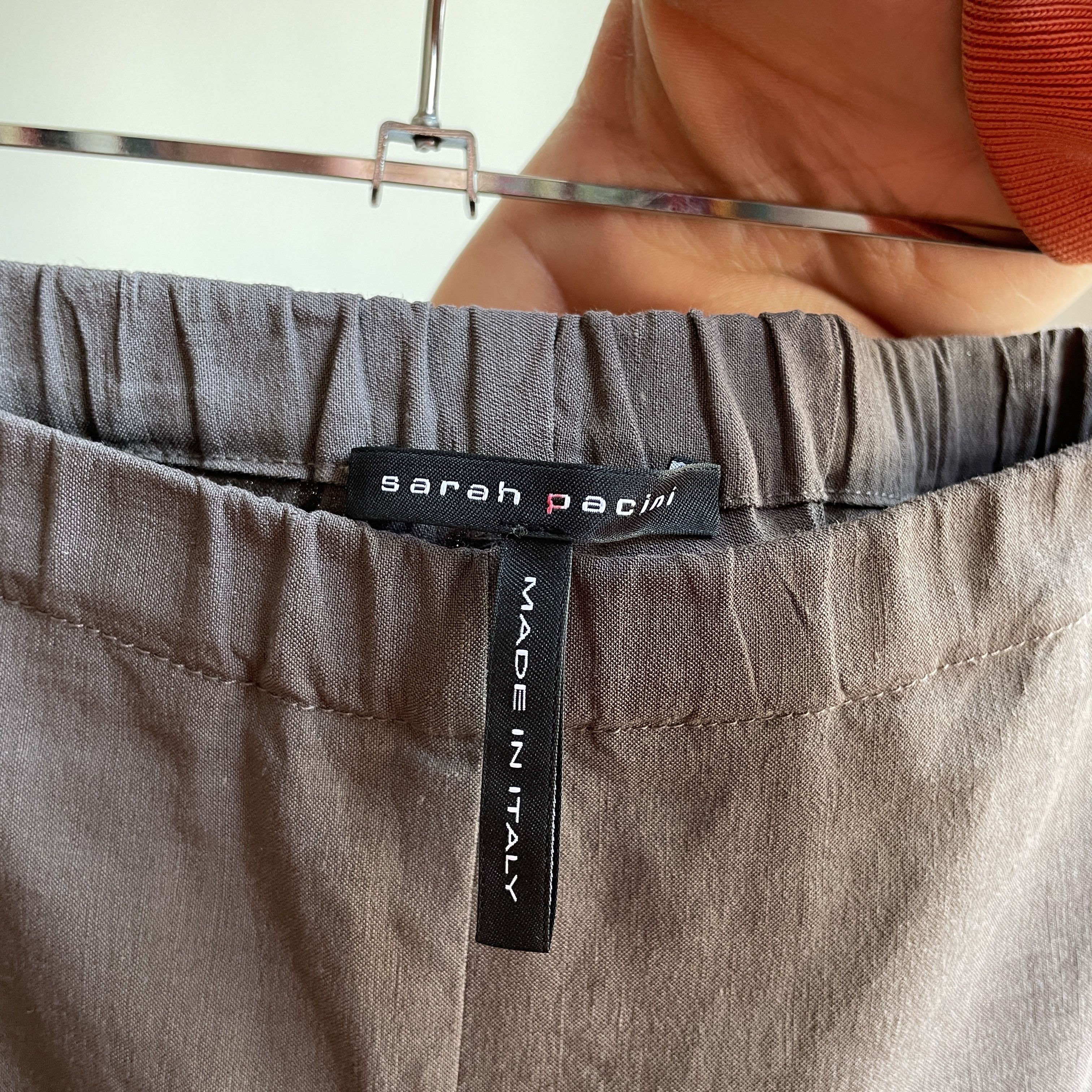 Sarah Pacini Sarah Pacini Womens Linen Blend Straight Trousers Size 4 Size 32" / US 10 / IT 46 - 7 Thumbnail