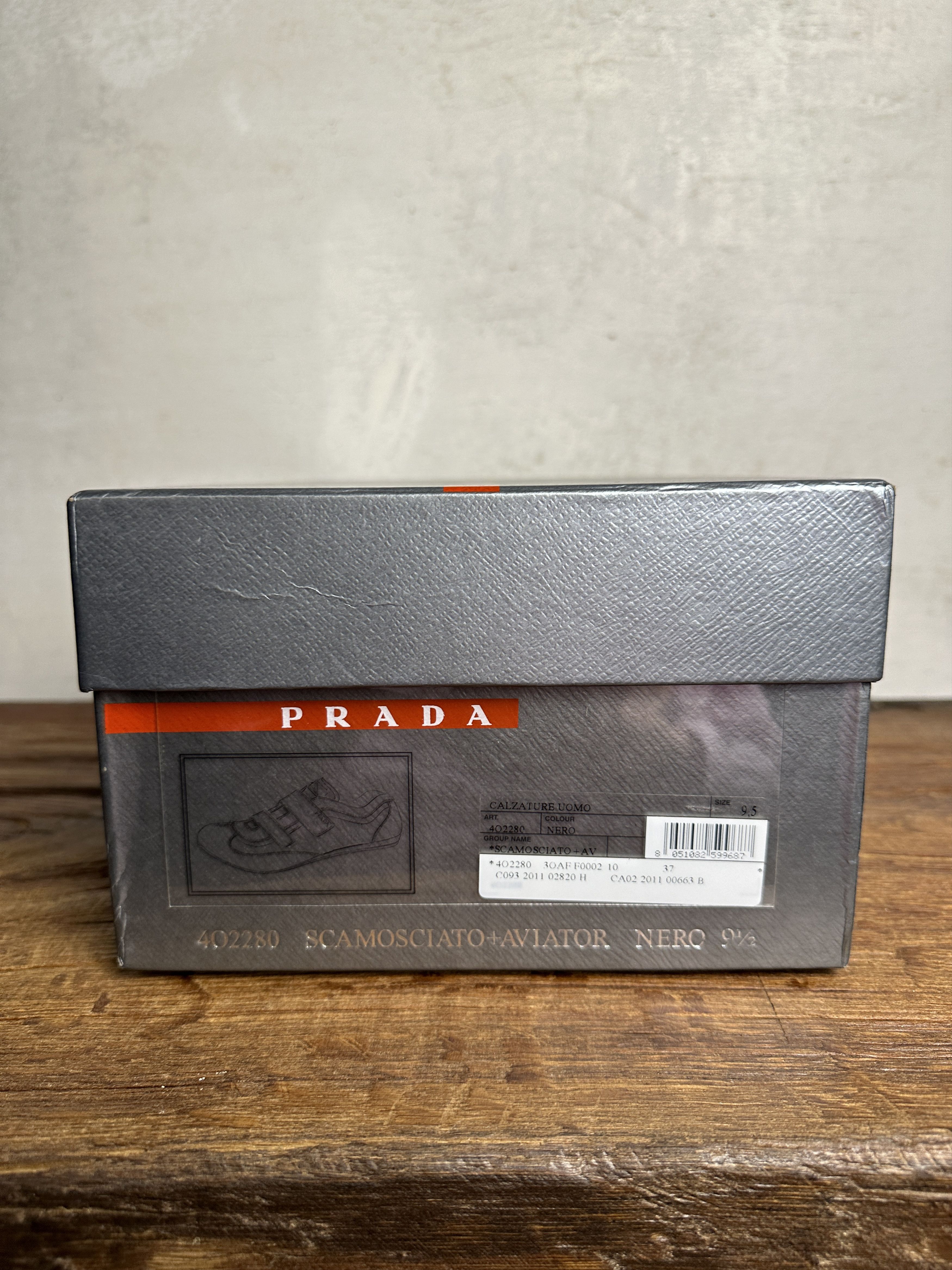 Prada Prada Scamosciato Aviator Black Sneakers Size US 9.5 / EU 42-43 - 11 Thumbnail