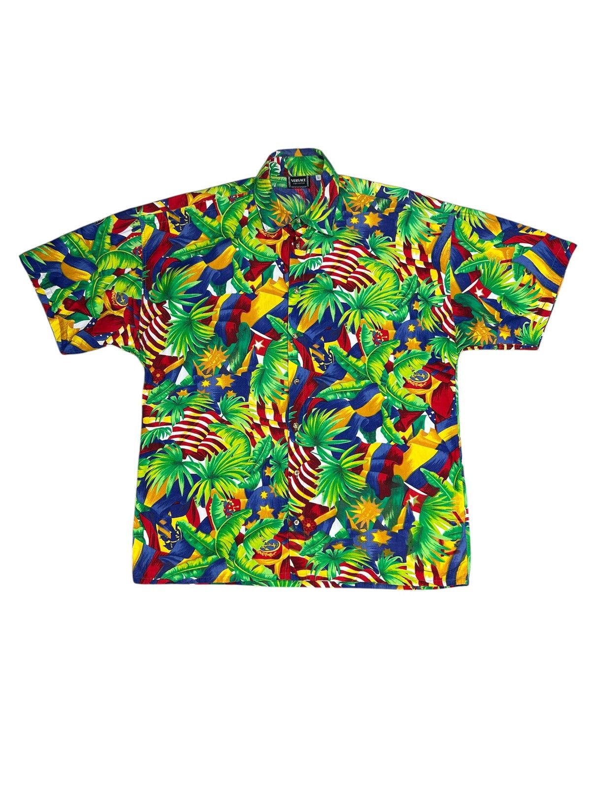 Versace Jeans Couture Vintage Versace Jeans Couture Aloha Shirt Size US L / EU 52-54 / 3 - 1 Thumbnail