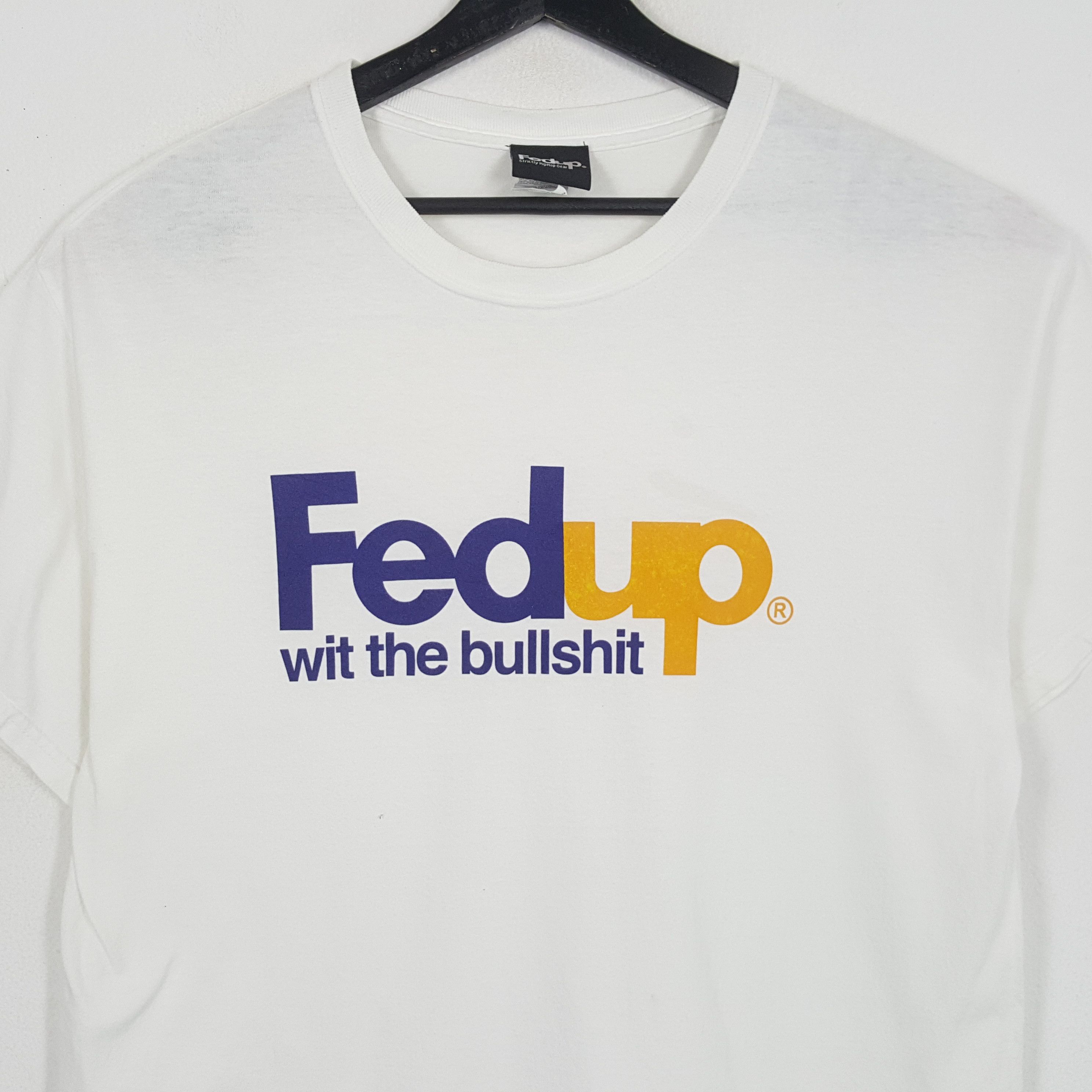 Vintage FEDUP Parody FedEx Logo Style Tshirt Streetwear Size US L / EU 52-54 / 3 - 2 Thumbnail