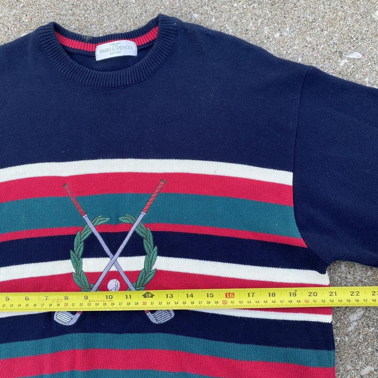 Marks & Spencer Vintage striped golf sweatshirt sweater Size US L / EU 52-54 / 3 - 4 Thumbnail