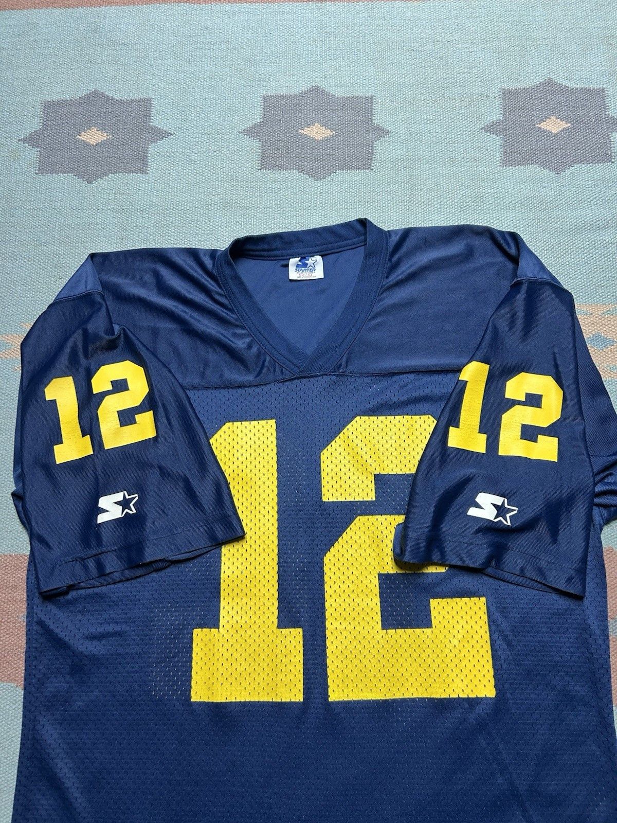 Vintage Vtg football jersey university Michigan wolverines #12 52 XL Size US XL / EU 56 / 4 - 4 Thumbnail