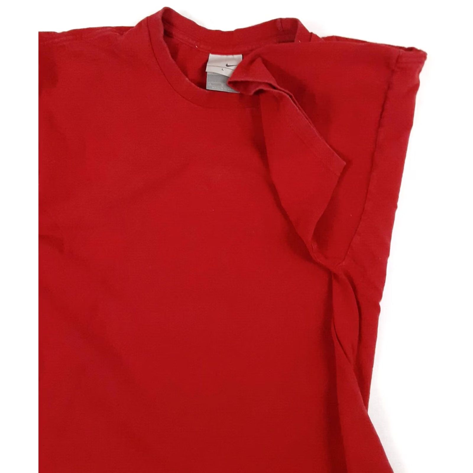 Nike VINTAGE Nike Red T-Shirt size Large 1990s Mens Crew Neck Short Sleeve Cotton Jersey Embroidered Size US L / EU 52-54 / 3 - 2 Thumbnail