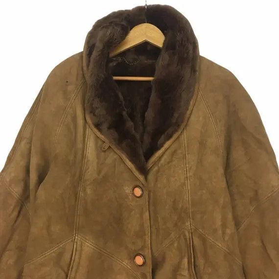 Vintage Vtg STRAN IDEA Brown Leather Jacket Coat Made in Italy Size M / US 6-8 / IT 42-44 - 2 Thumbnail