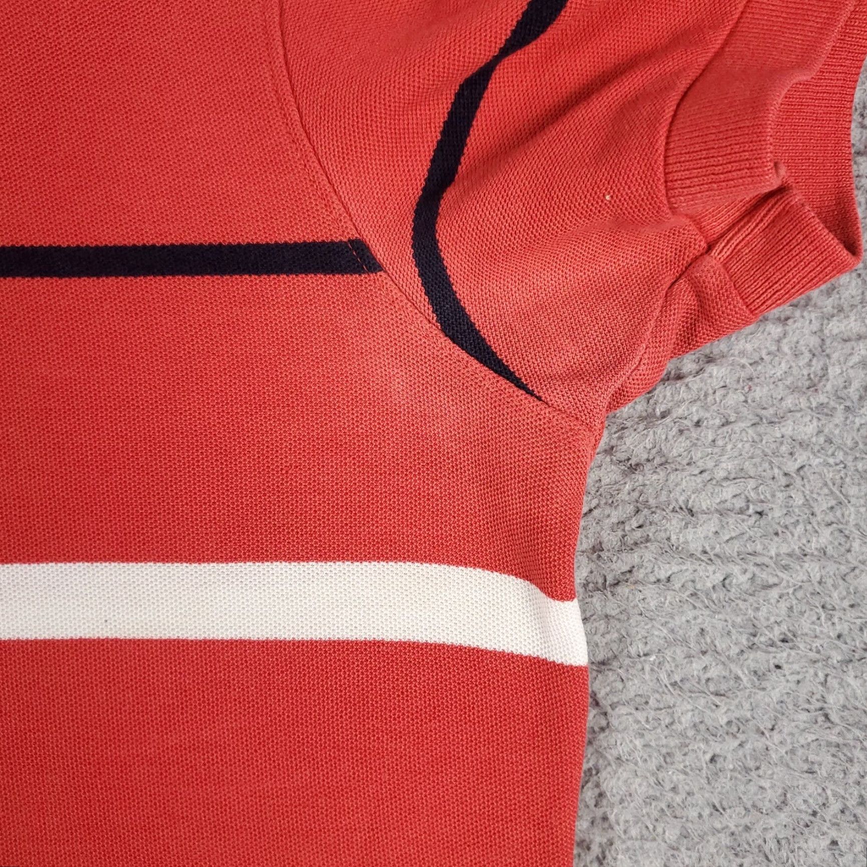 Nautica VINTAGE Nautica Polo Shirt Mens XL Red Striped Casual Short Sleeve Adult Polo Logo Classic Preppy Mens XL Red Knit Shirt Size US XL / EU 56 / 4 - 5 Thumbnail
