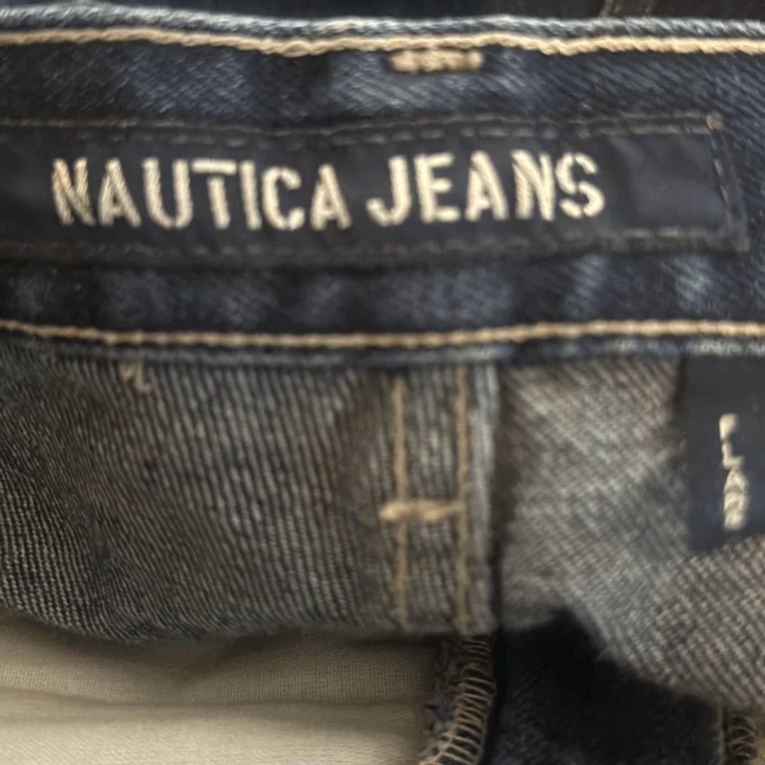 Nautica Nautica Womens Jeans Flare Dark Wash 100% Cotton Size 10/31 Blue Womens, Regular, Jeans, Flared, 10, Dark Wash, Cotton, Nautica Size 32" / US 10 / IT 46 - 7 Thumbnail
