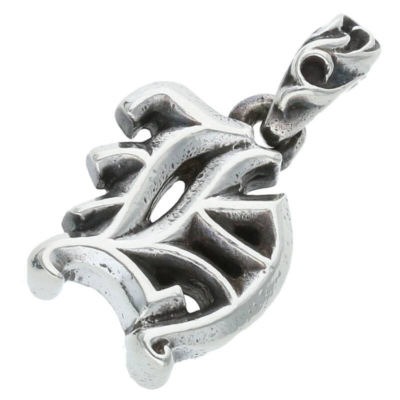 image of Chrome Hearts H Initial Pendant in Silver, Men's